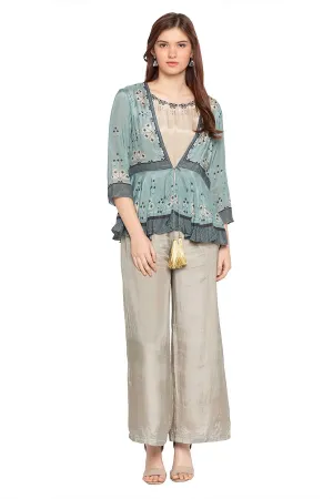 Printed Jumpsuit & Jacket Co-ord Set (Set of 2)