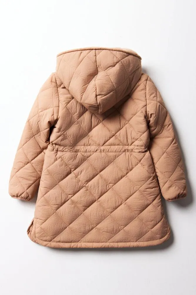 Quilted Coat Brown