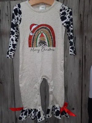 Rainbow Christmas Tree Romper