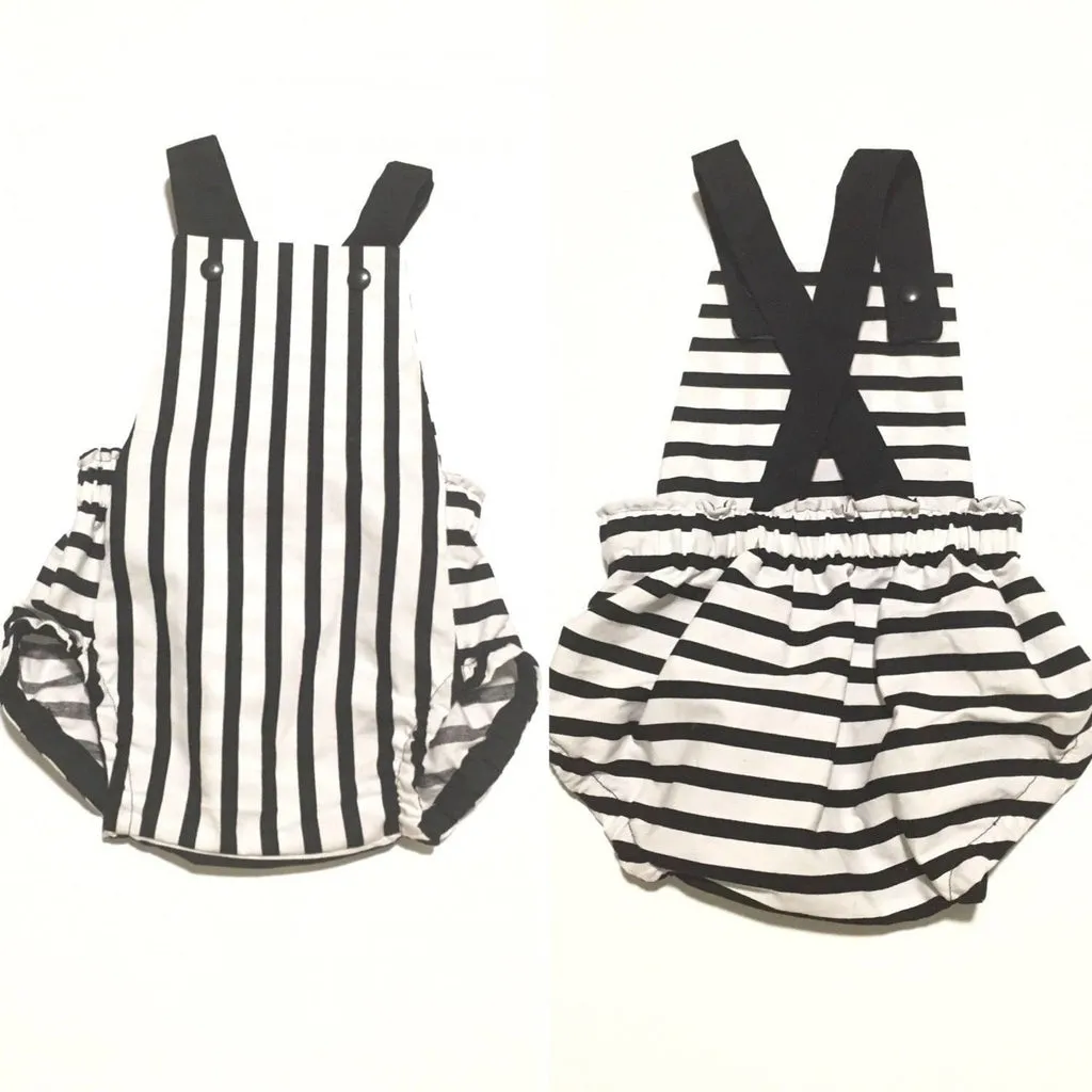 Red Candy Stripe Baby Romper