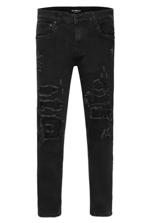 Rip & Repair Denim Jeans - Black
