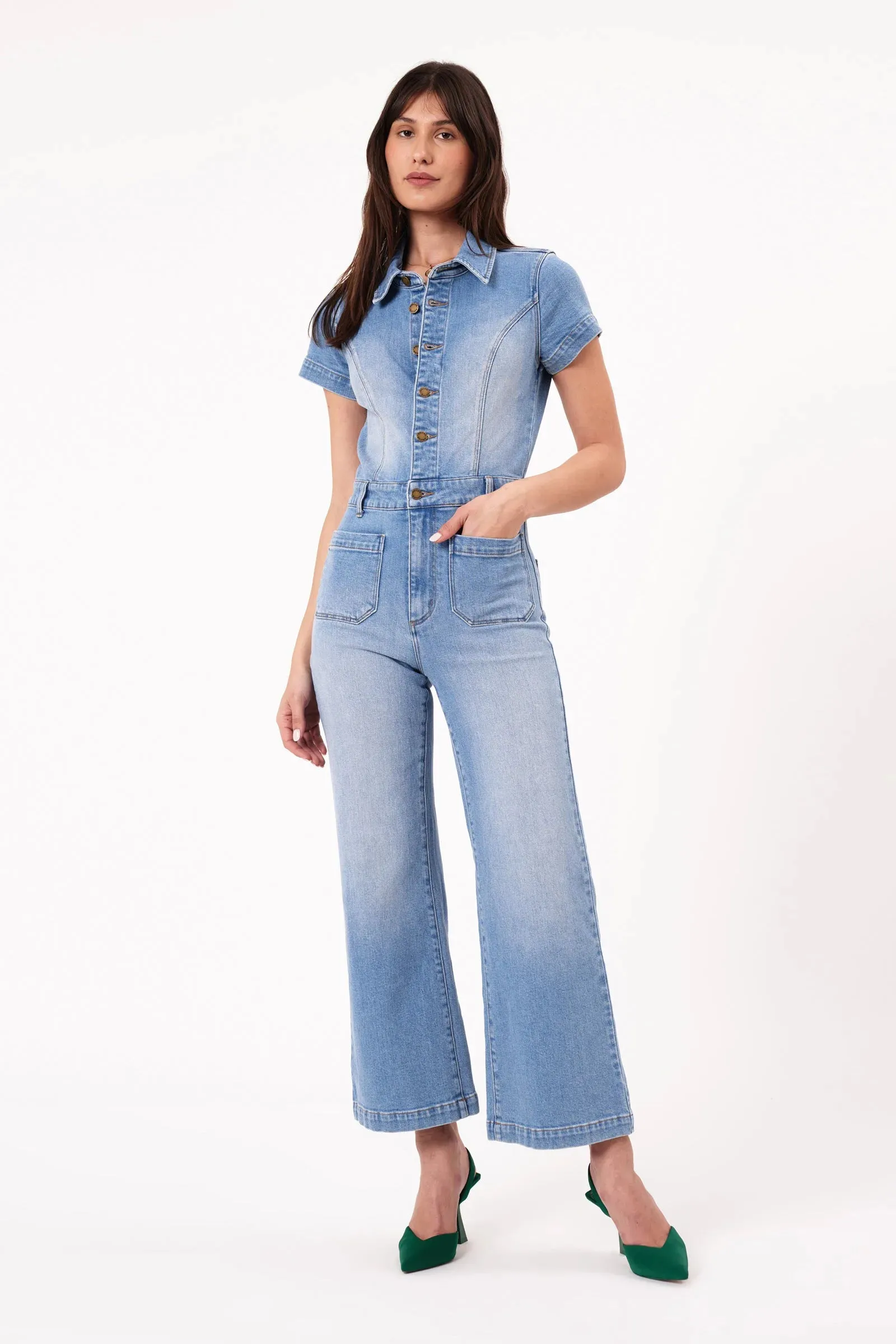 Rolla's Sailor Jumpsuit Ranch Mid Vintage Blue