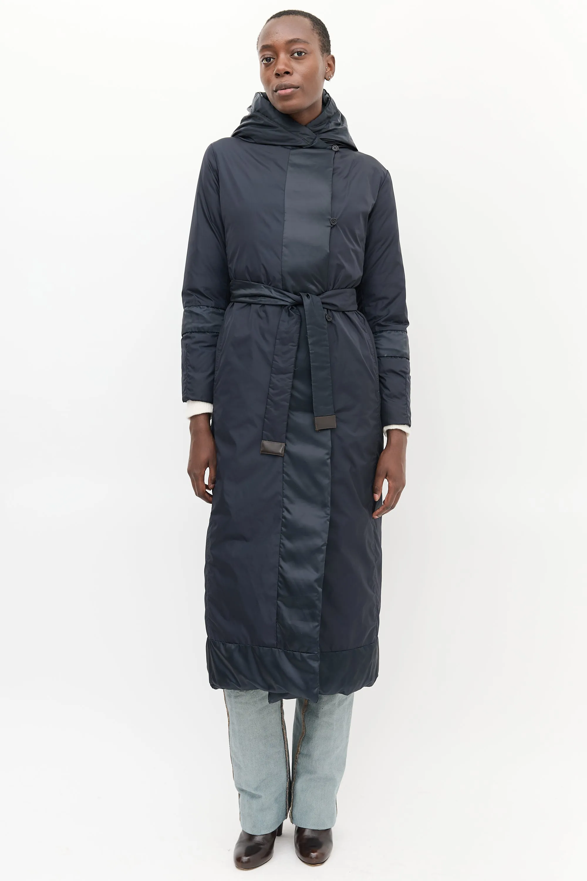 S Black Quilted Reversible The Cube Coat