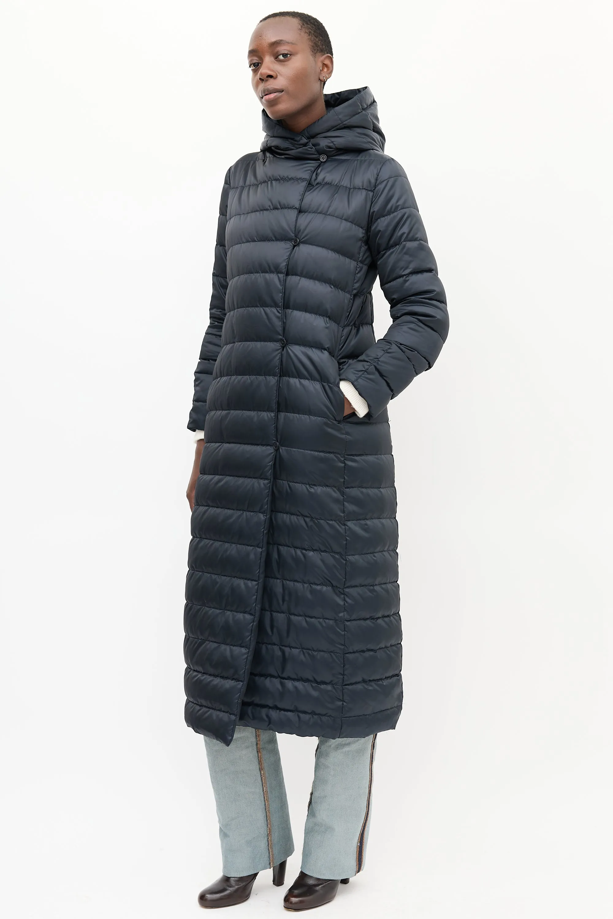 S Black Quilted Reversible The Cube Coat