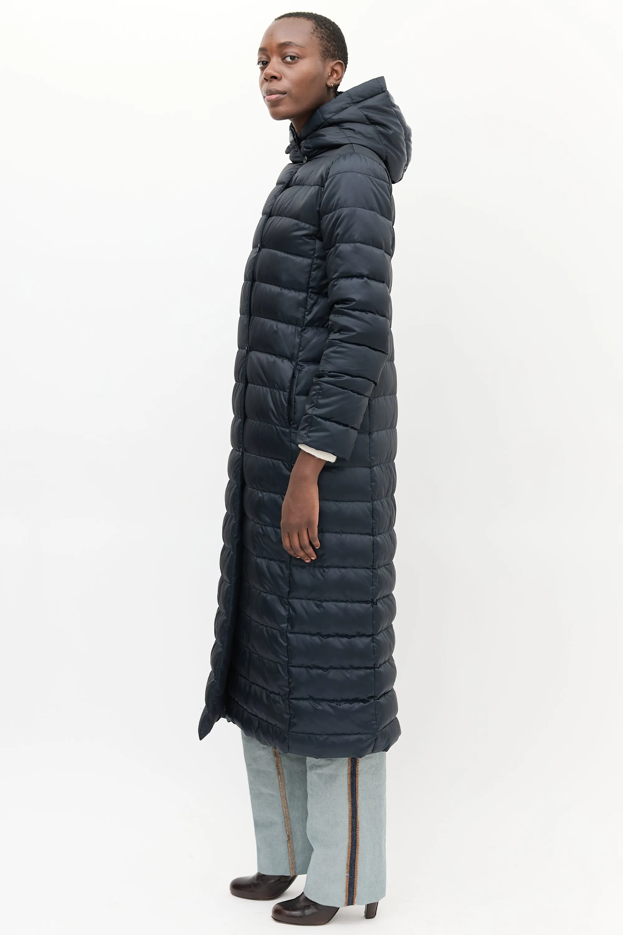 S Black Quilted Reversible The Cube Coat