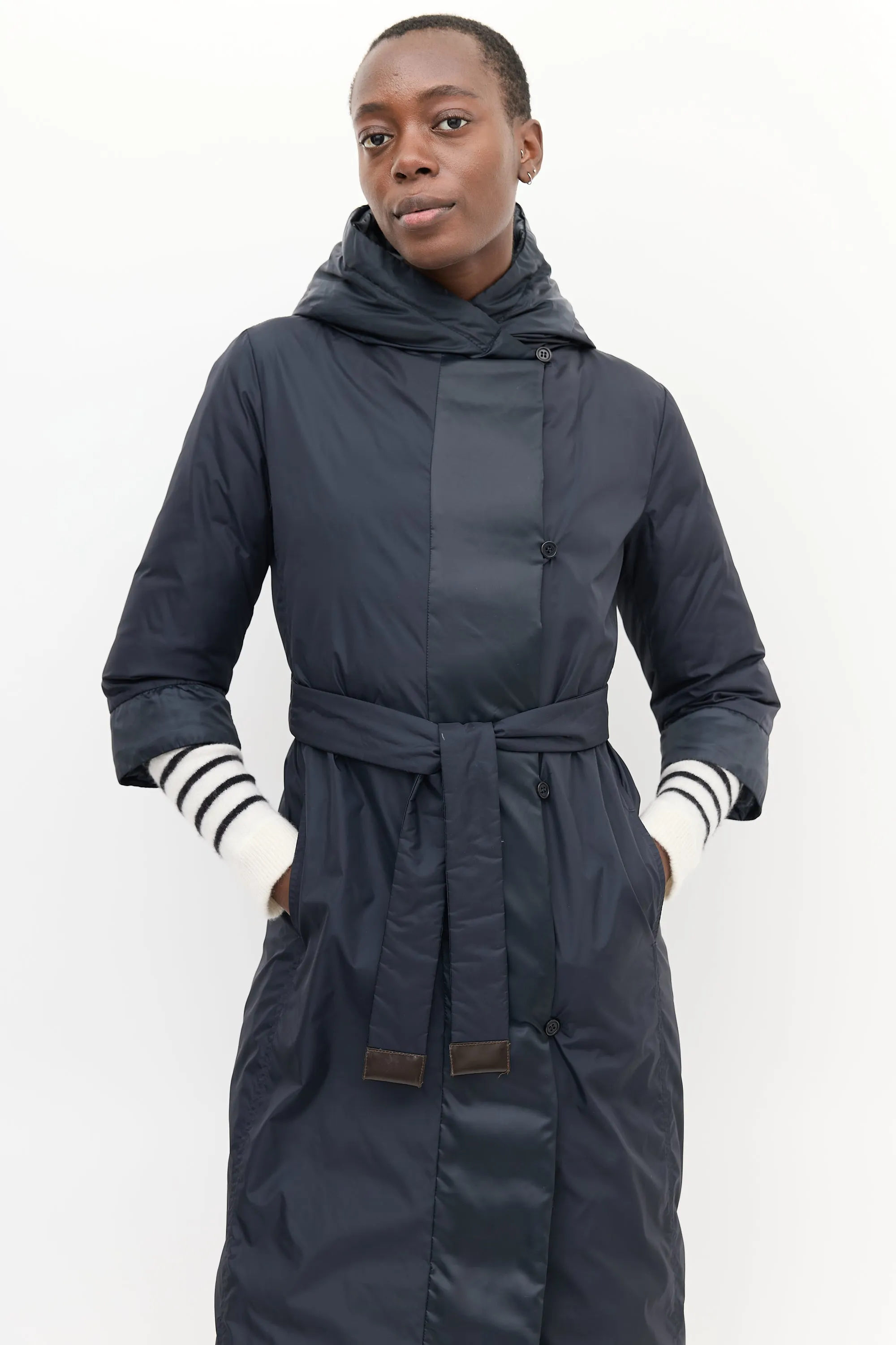 S Black Quilted Reversible The Cube Coat