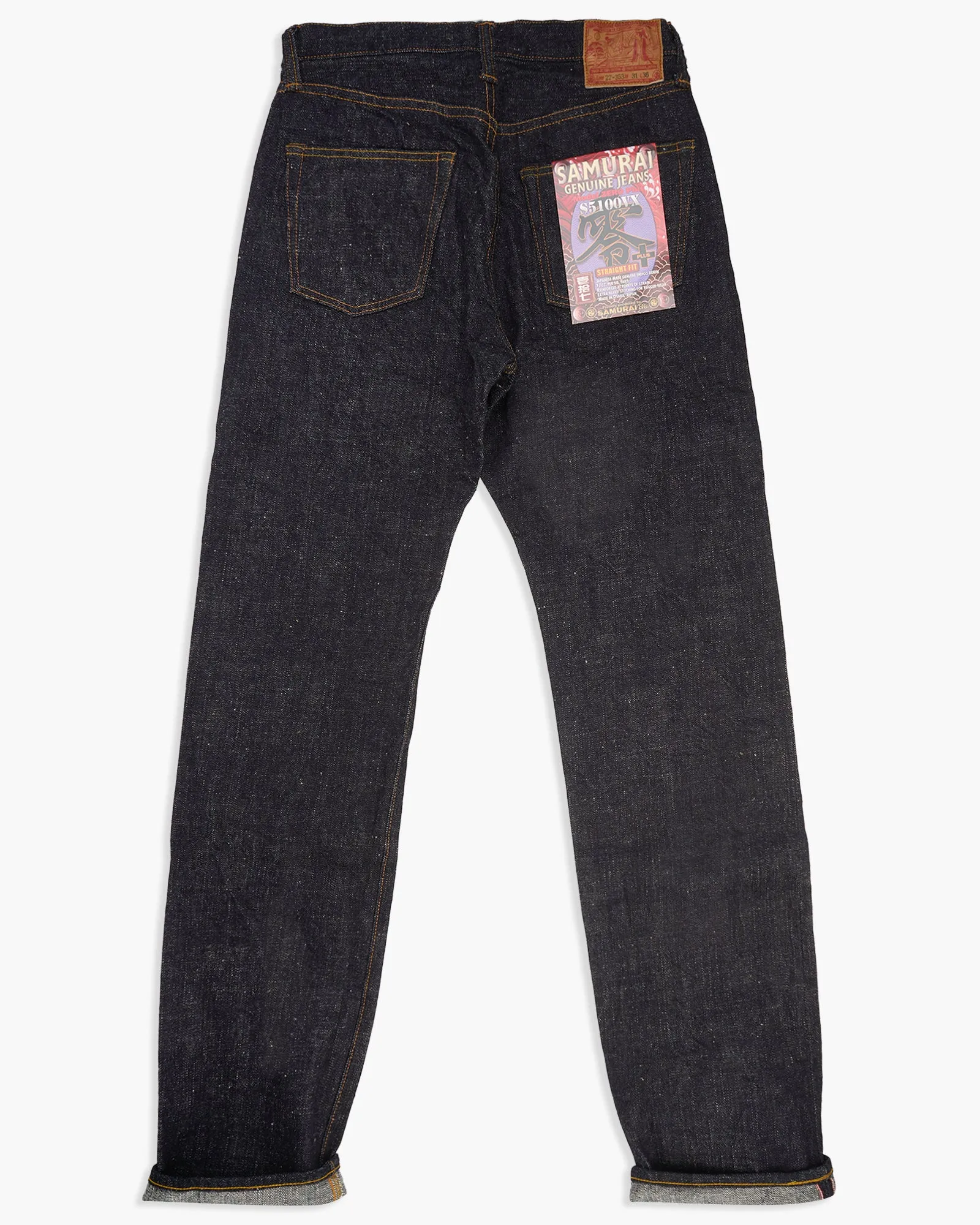 Samurai Jeans S5100VX 17oz Zero  High Rise Straight Fit Selvedge Mens Jeans - Onewash