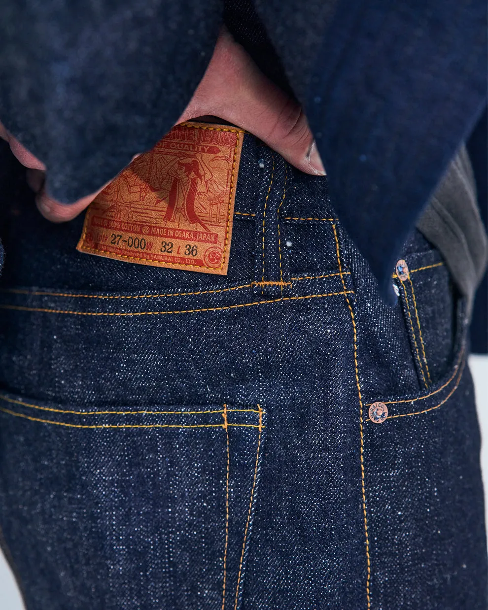 Samurai Jeans S5100VX 17oz Zero  High Rise Straight Fit Selvedge Mens Jeans - Onewash