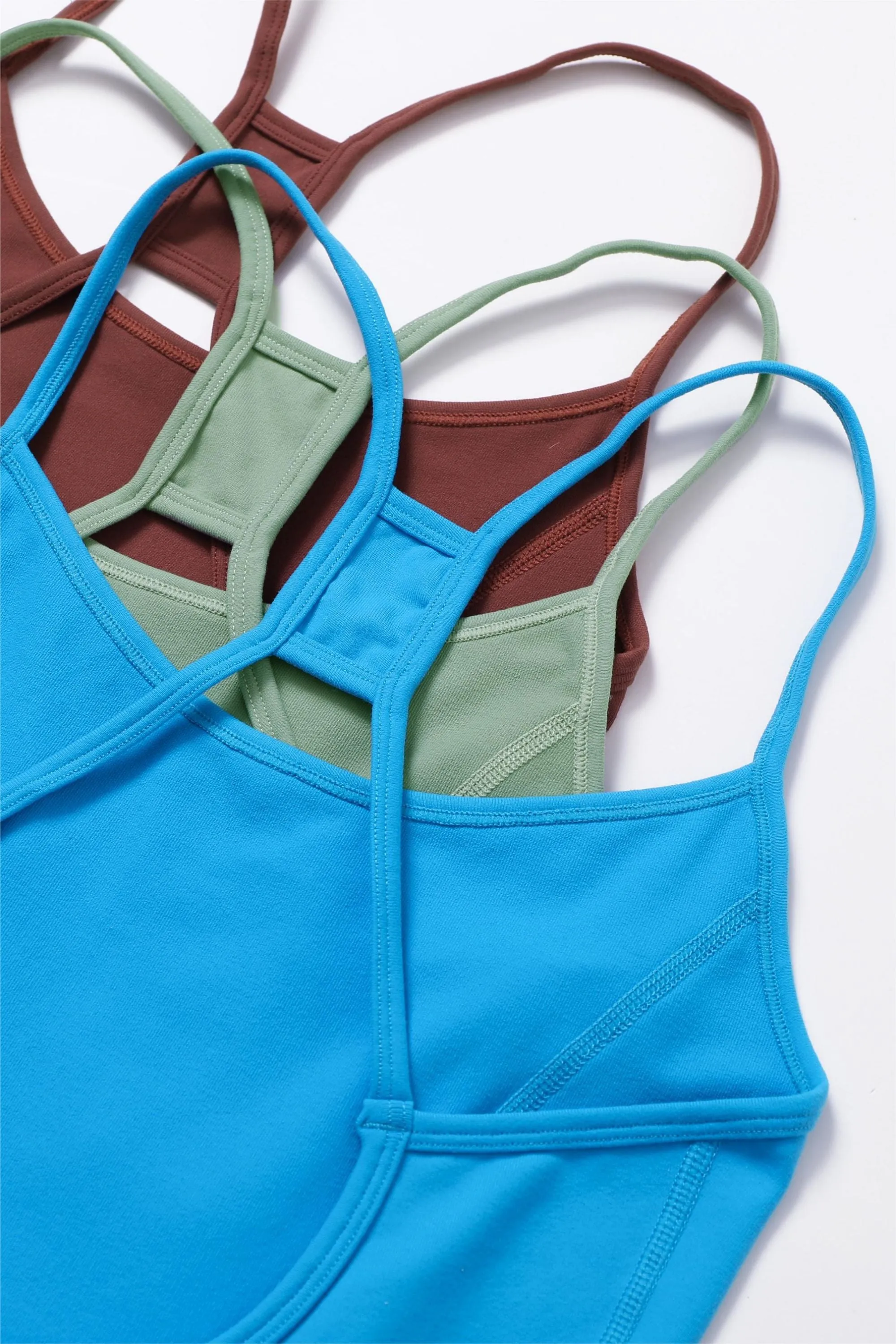Scoop Neck Strappy Open Back Active Jumpsuit