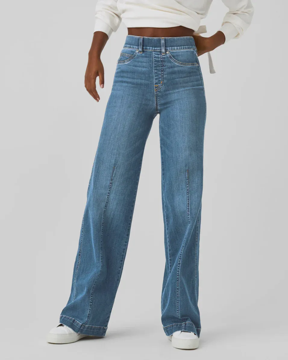 SPANX Seamed Front Wide Leg Jeans