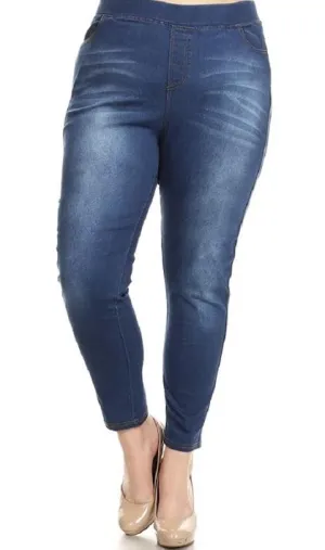 STRETCHY DENIM JEGGINGS (CURVY)