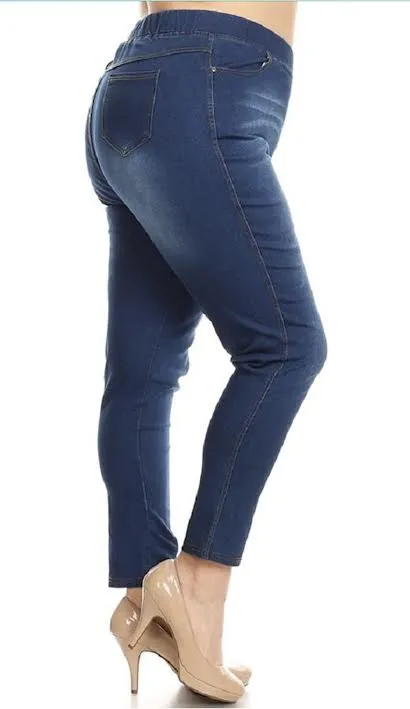 STRETCHY DENIM JEGGINGS (CURVY)