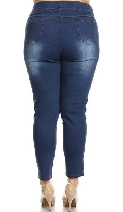 STRETCHY DENIM JEGGINGS (CURVY)