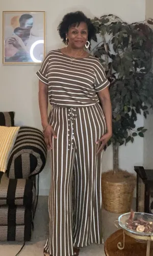 Stripe Jumpsuit