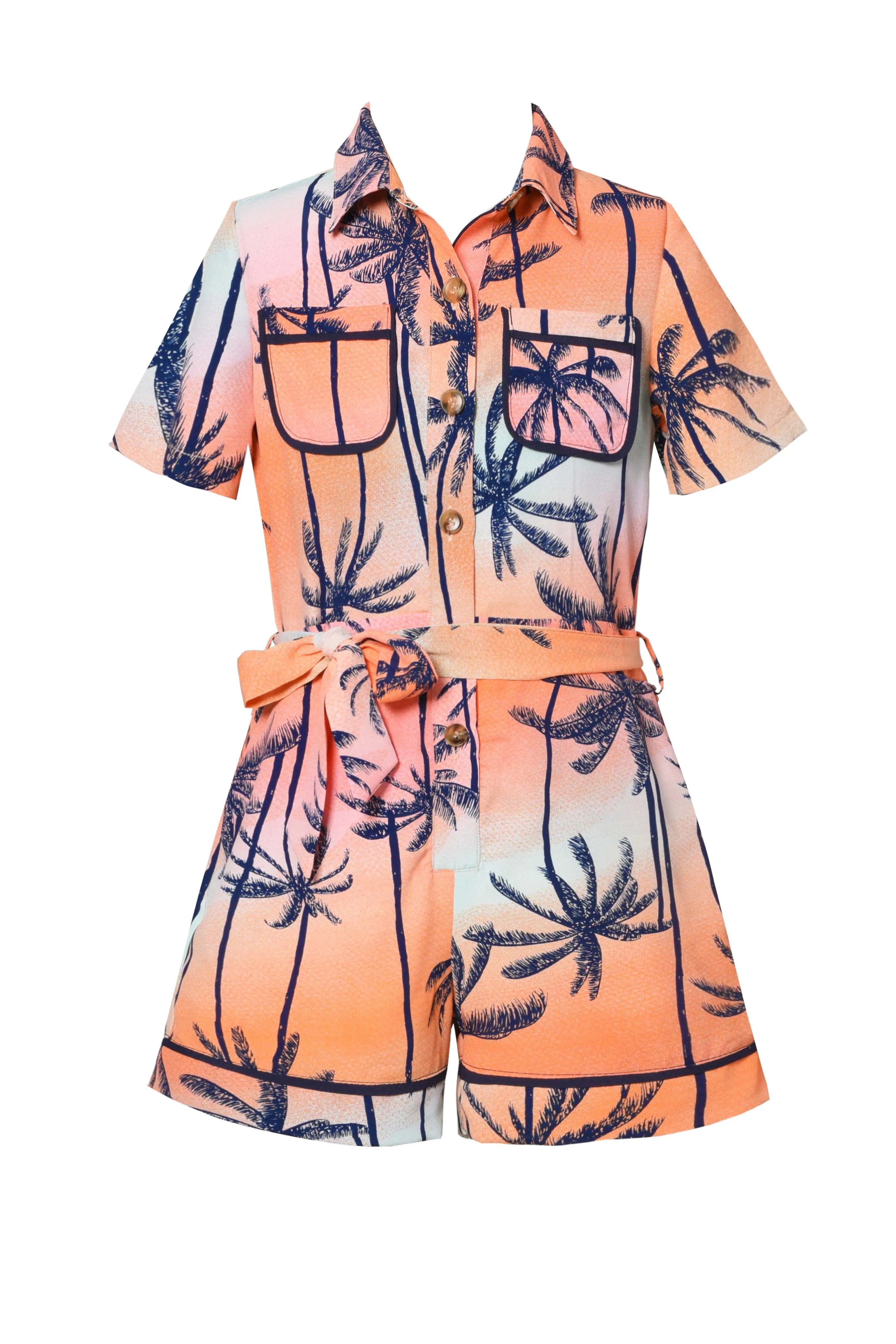 Sunset Palm Tree Romper
