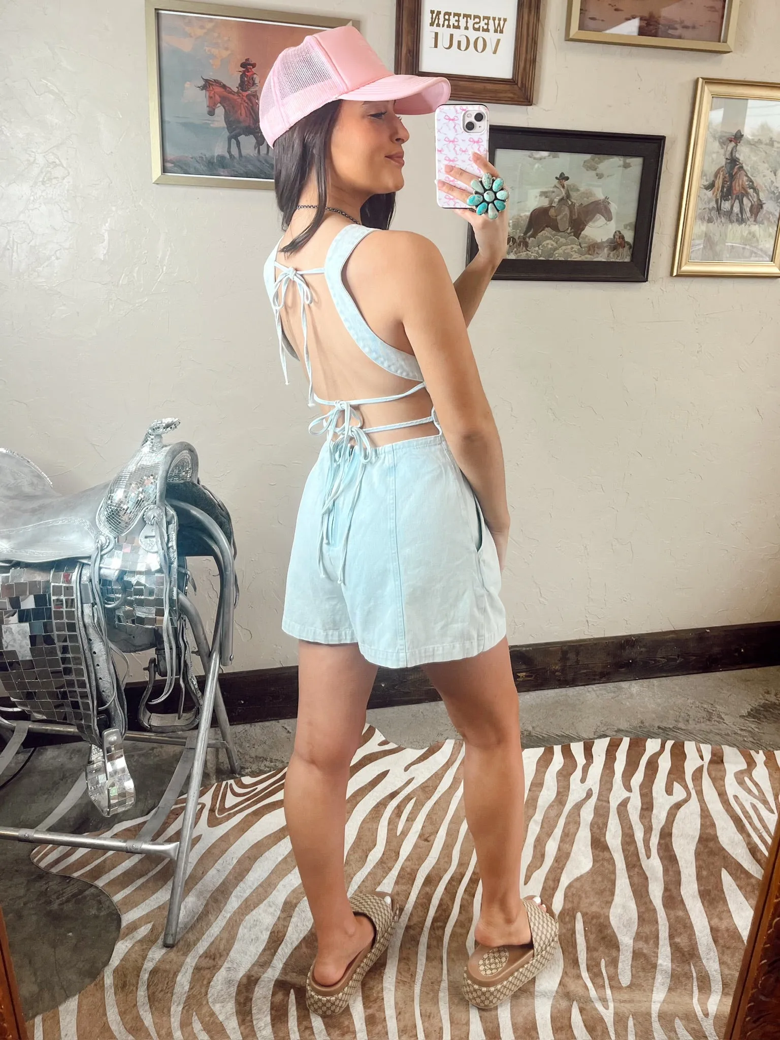The Devyn Denim Romper