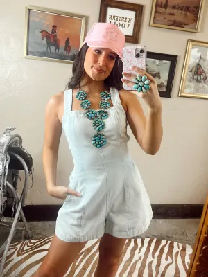 The Devyn Denim Romper