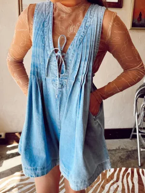 The Driggers Denim Romper in Light Wash