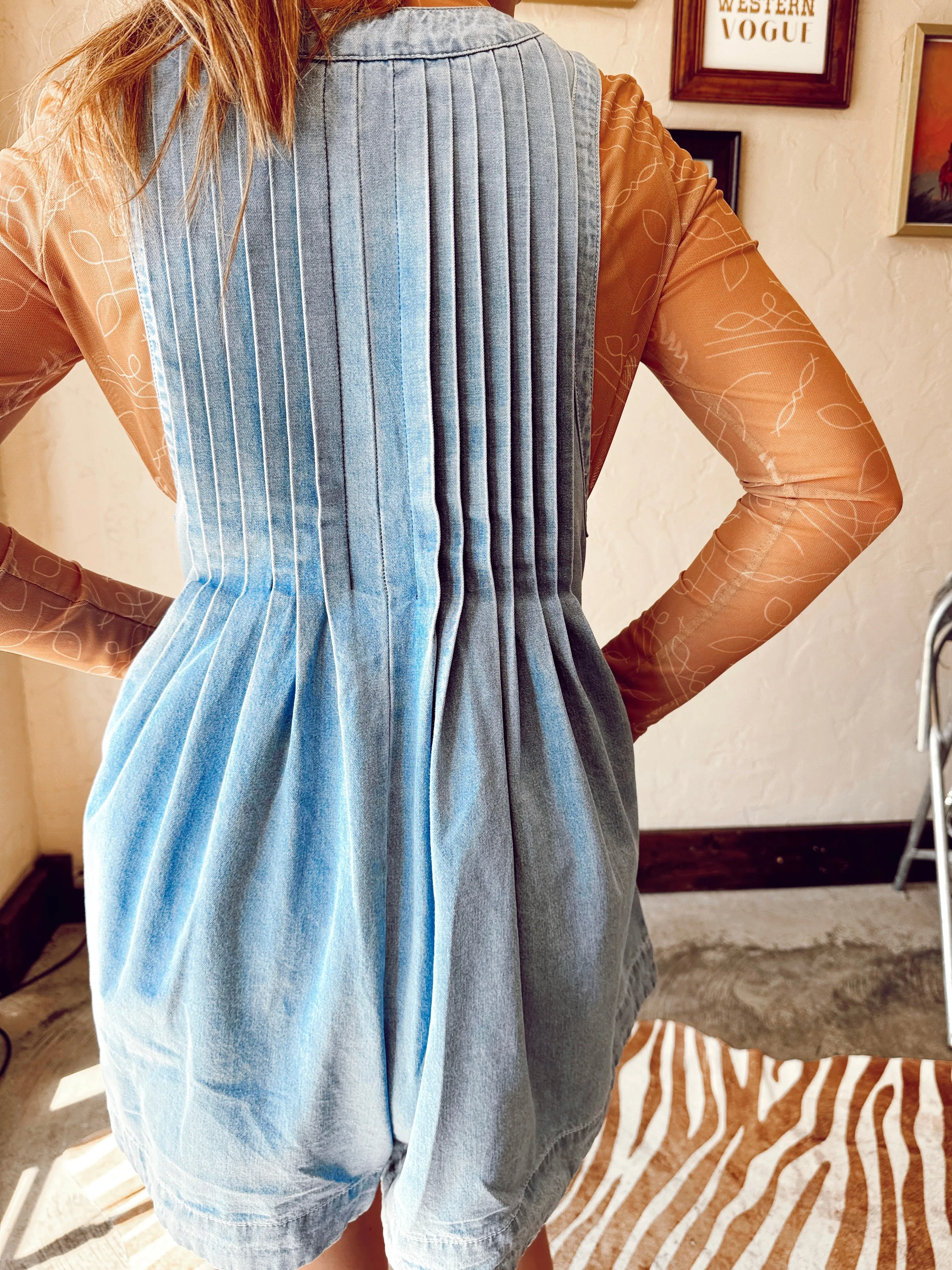 The Driggers Denim Romper in Light Wash