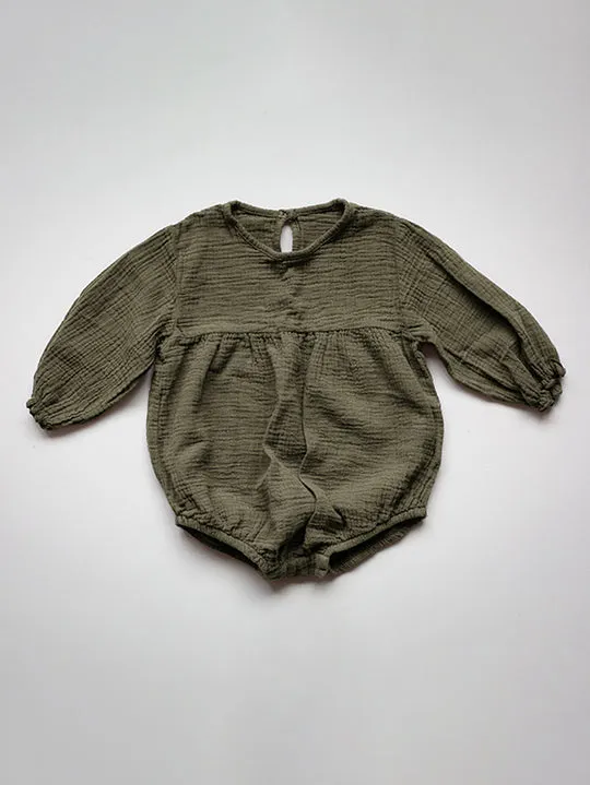 The Simple Folk Meadow Romper | Olive