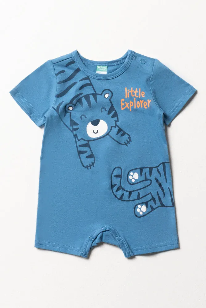 Tiger Romper Blue