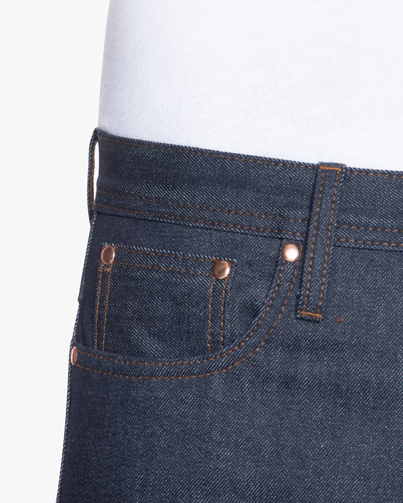 Unbranded UB301 Straight Fit Mens Jeans - 14.5oz Indigo Selvedge