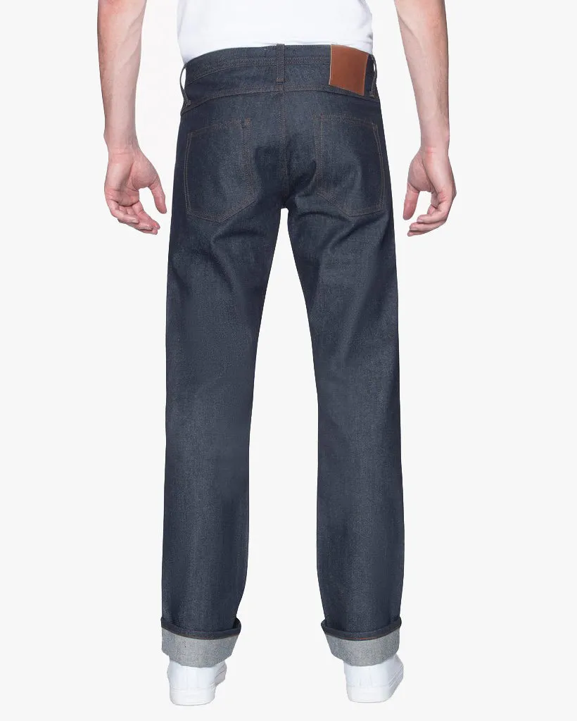 Unbranded UB301 Straight Fit Mens Jeans - 14.5oz Indigo Selvedge