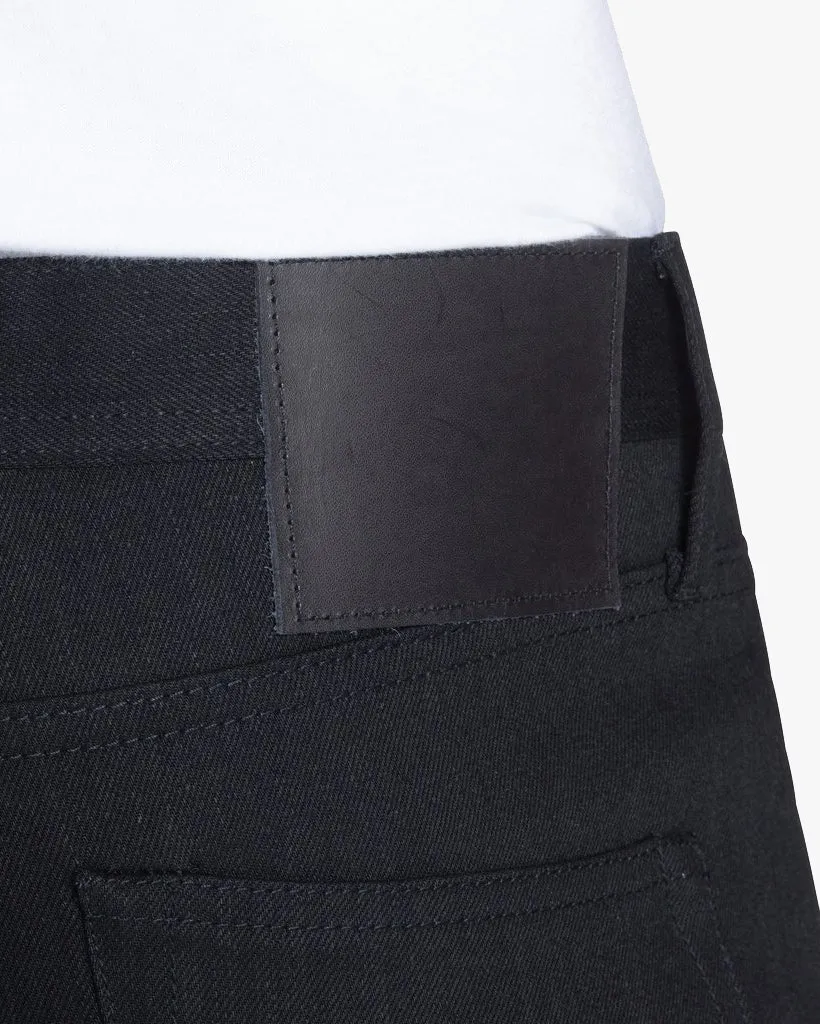 Unbranded UB444 Tight Fit Mens Jeans - 11oz Solid Black Stretch Selvedge