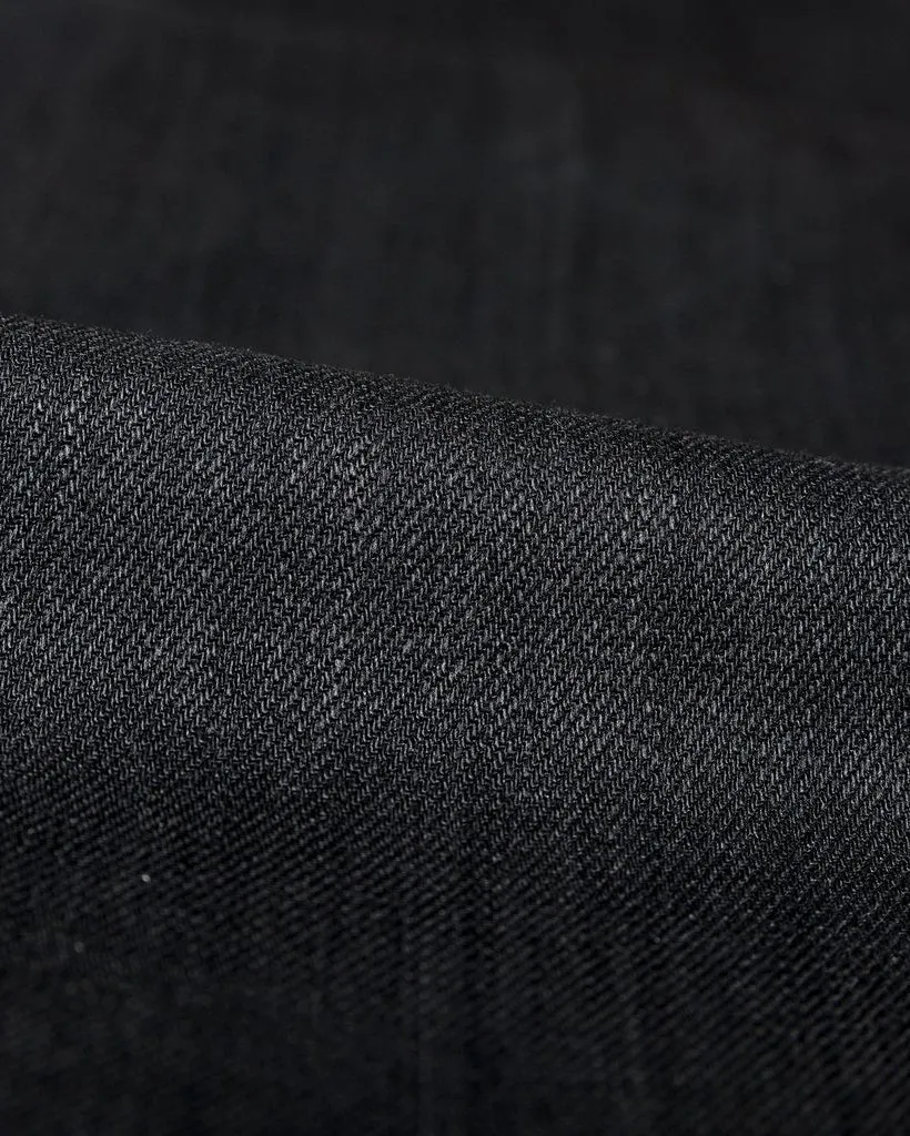 Unbranded UB444 Tight Fit Mens Jeans - 11oz Solid Black Stretch Selvedge