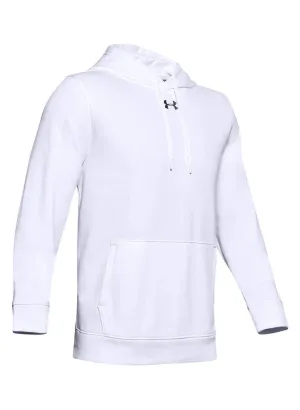 Under Armour Men&#x27;s White / Graphite Hustle Fleece Hoodie 1300123