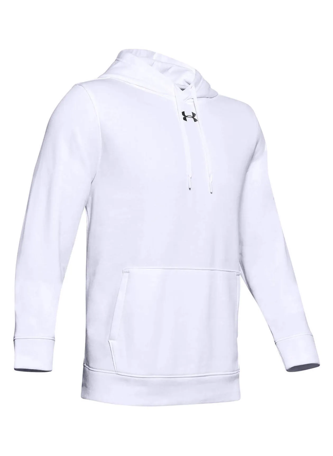 Under Armour Men&#x27;s White / Graphite Hustle Fleece Hoodie 1300123