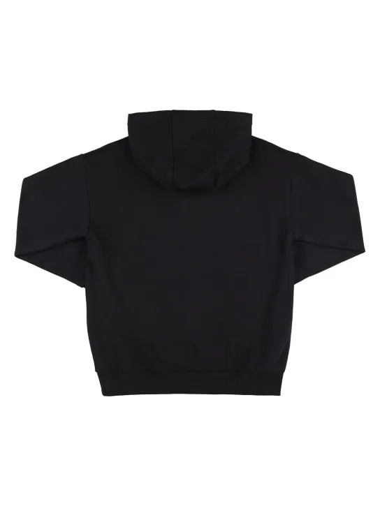 Versace   Printed logo cotton hoodie 