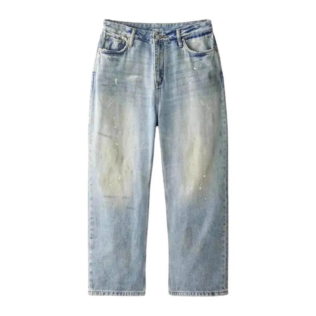 Vintage light wash baggy men's jeans