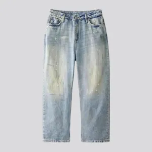 Vintage light wash baggy men's jeans