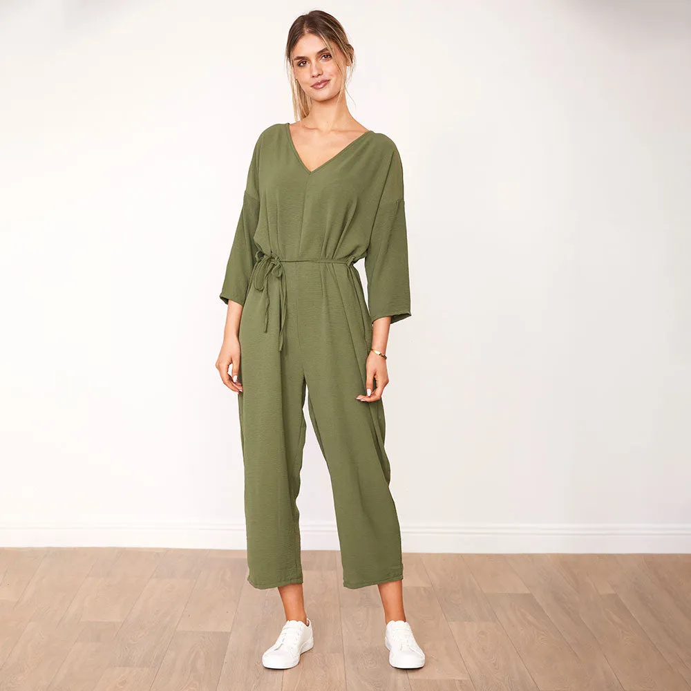 Viv Jumpsuit Khaki & Black for only €58.00