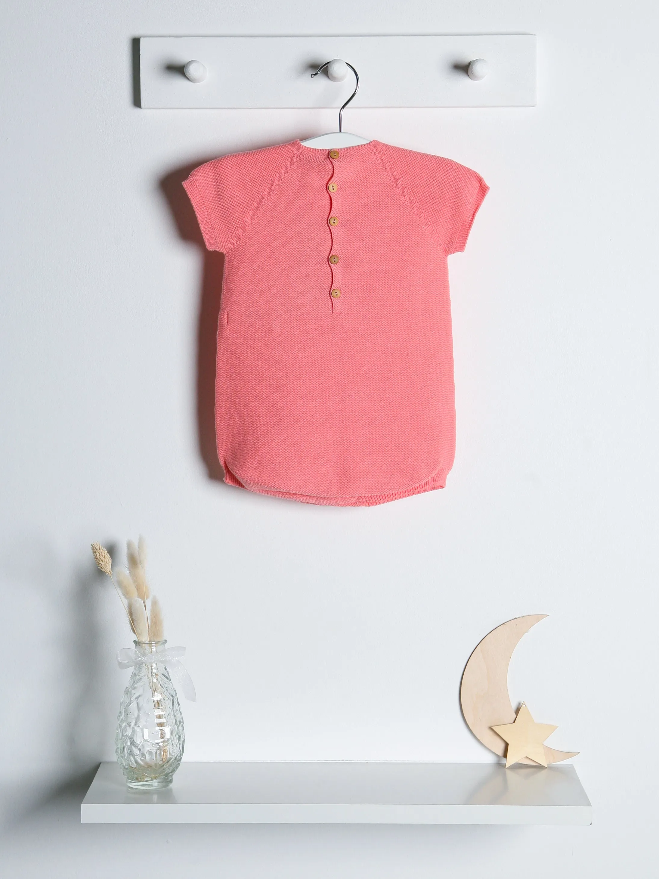 Wedoble Pink Knitted Star Romper