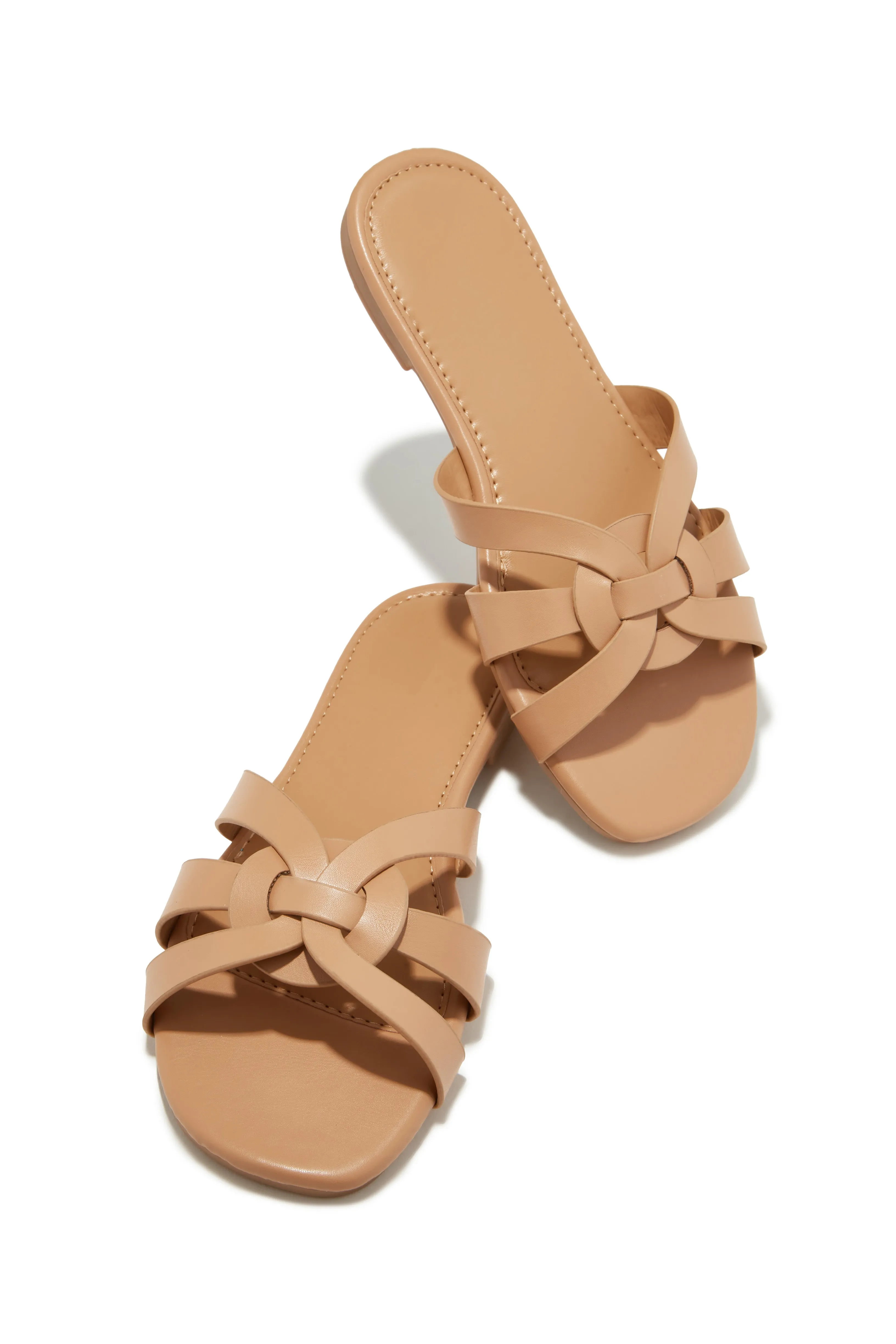 Weekend Vibes Slip On Sandals - Gold