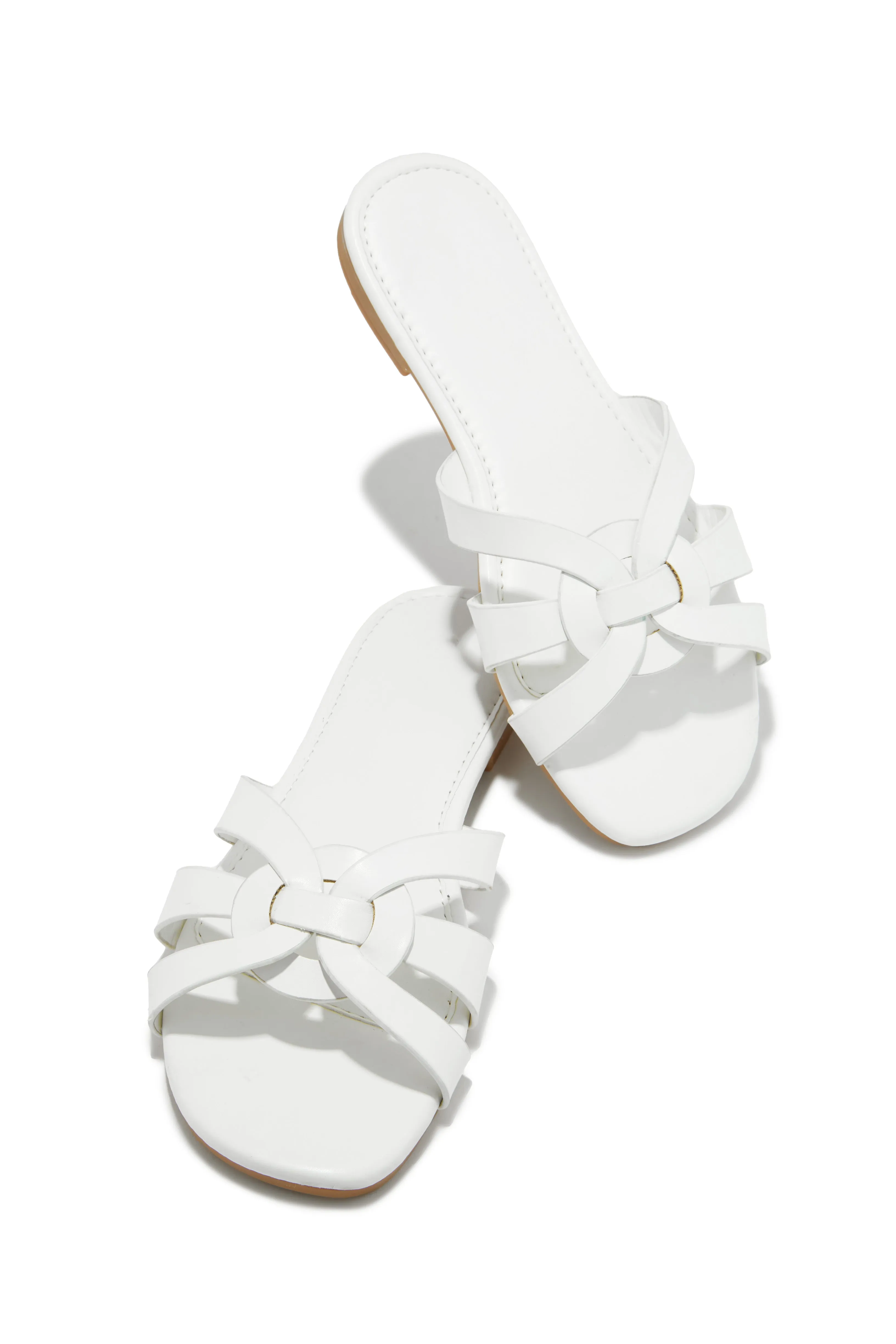 Weekend Vibes Slip On Sandals - Gold