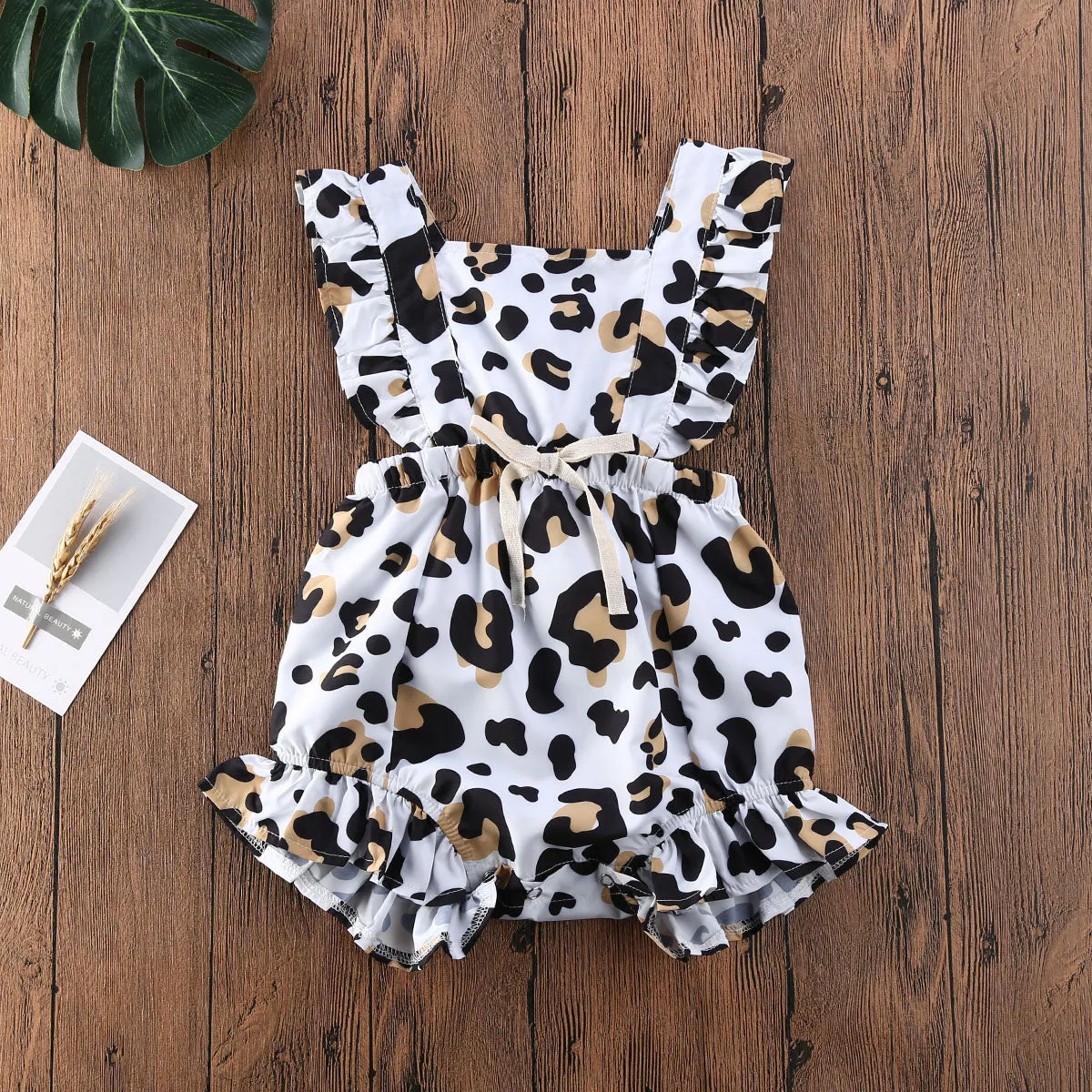 White Leopard Romper
