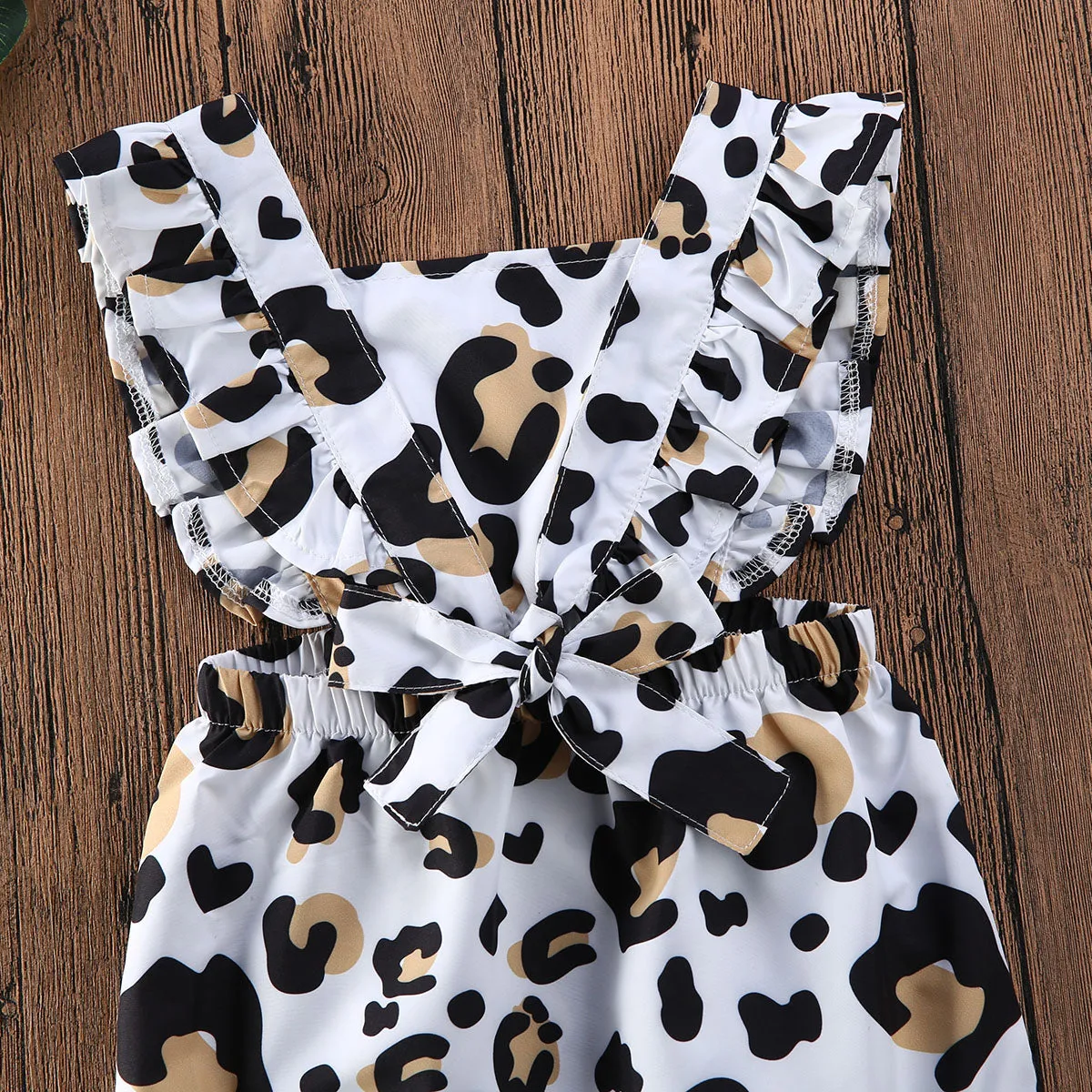 White Leopard Romper
