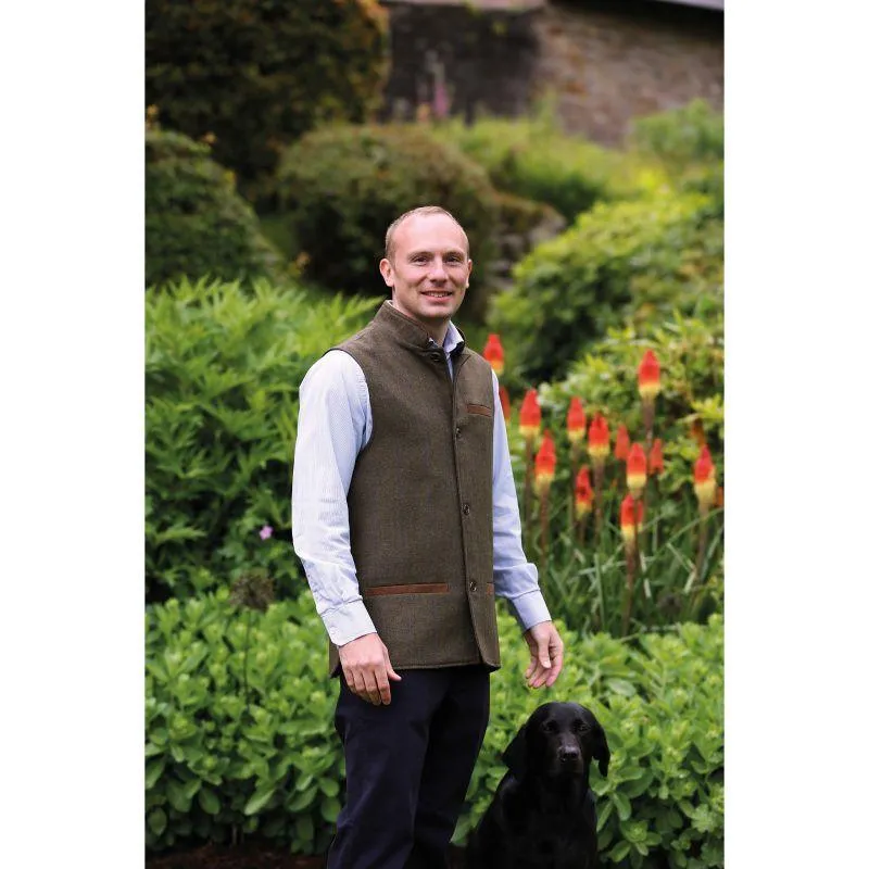William Powell Mens Tweed Gilet - Braemore