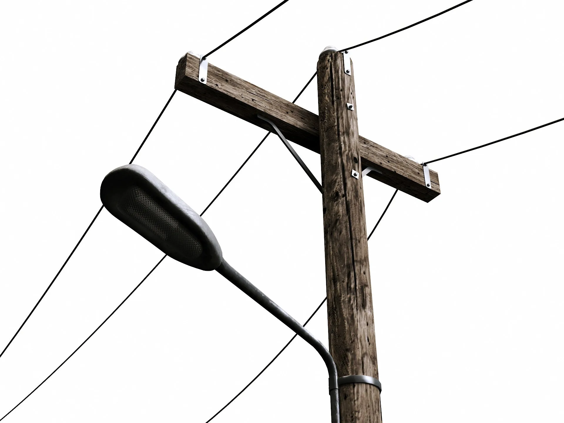 Wooden Electric Poles Set